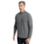 Blusa Malha Suedine Manga Longa Gola Alta - Mescla Grafite - GG