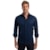 Camisa Lisa Slim Cetim Strech - Azul Escuro - 4