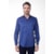 Camisa Manga Longa Cetim Lisa - Azul Bic - 3