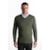 Malha Tricot Decote v - Verde Musgo - M