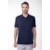 Polo Manga Curta Piquet Com Friso - Azul Noite - P