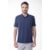 Polo Manga Curta Piquet Com Friso - Azul. - P