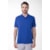 Polo Manga Curta Piquet Com Friso - Azul Cobalto - P